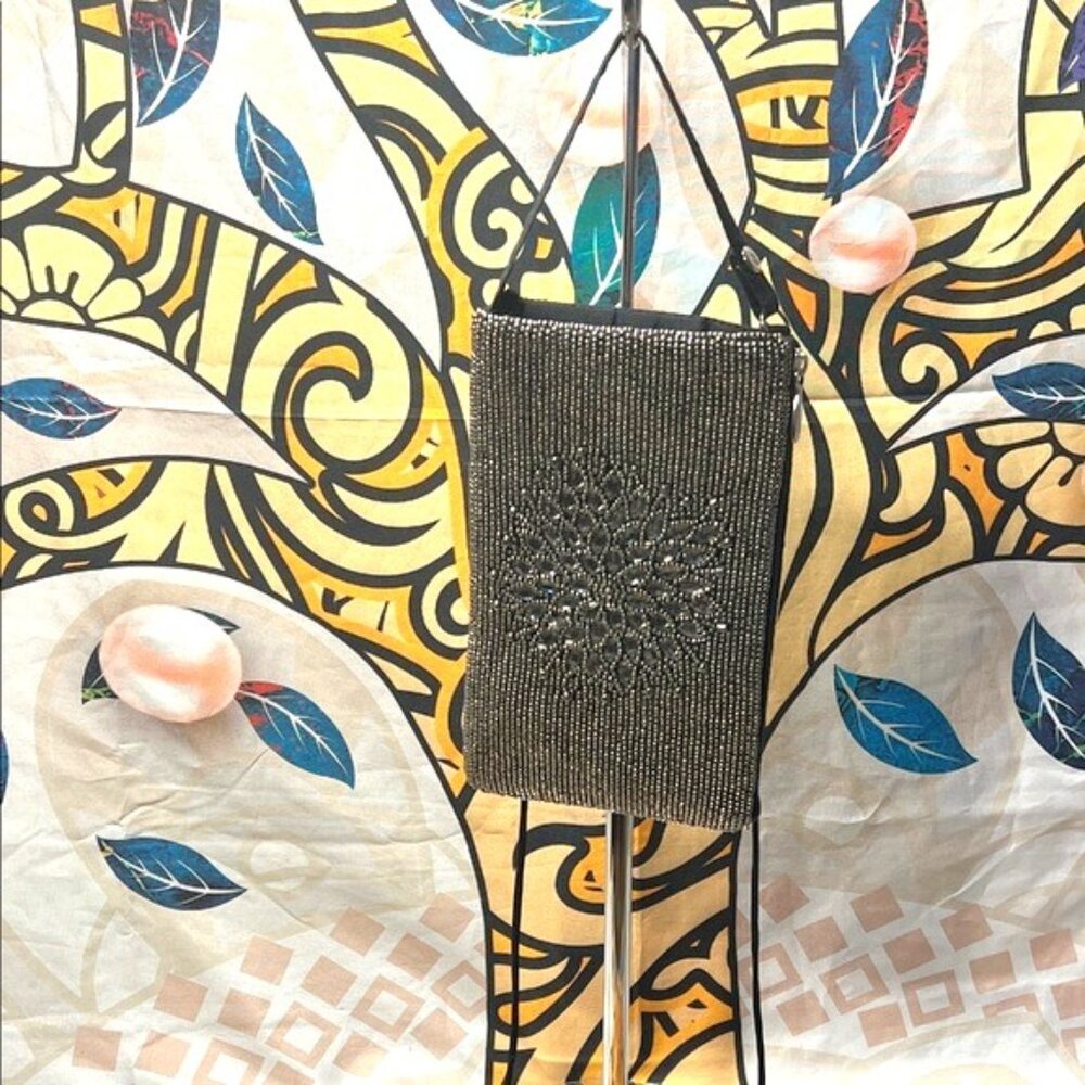 The Bamboo Trading Company Night Bloom Black Club Bag